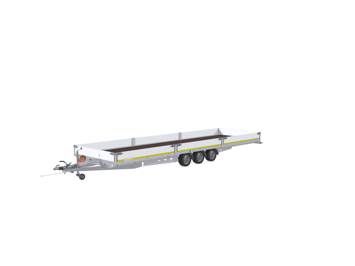 Eduard Hochlader mit Auffahrrampen 806x240 cm — 3 Achsen, gebremst