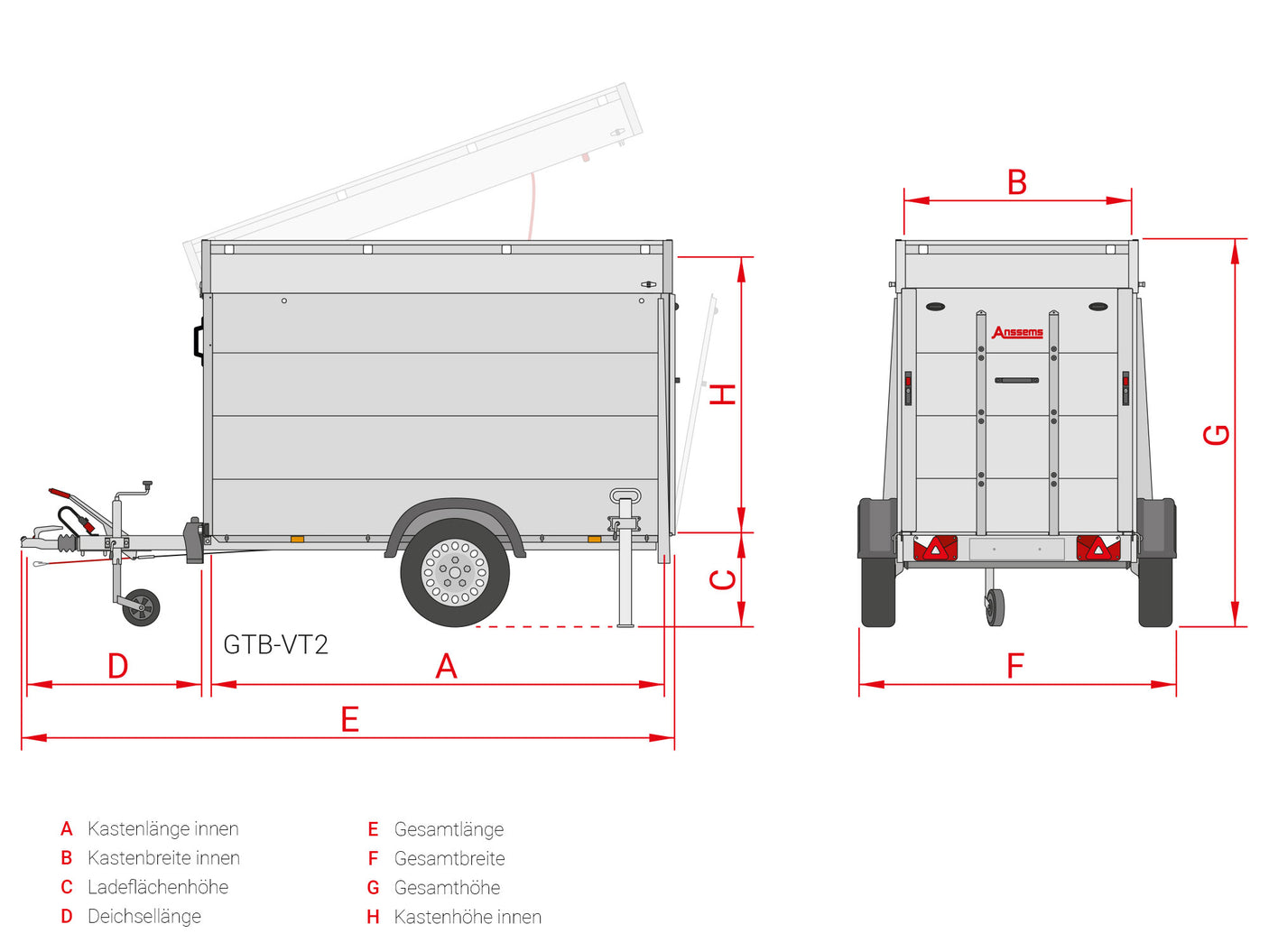 Anssems GTB 750.211x126 VT2 — 1 Achse, gebremst