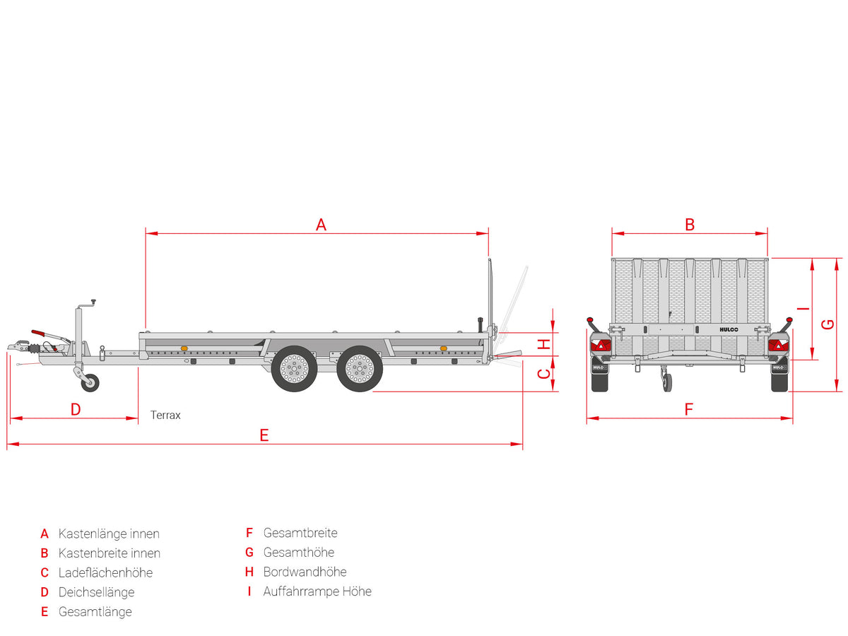 Hulco Terrax-2 3000.294x150 — 2 Achsen, gebremst