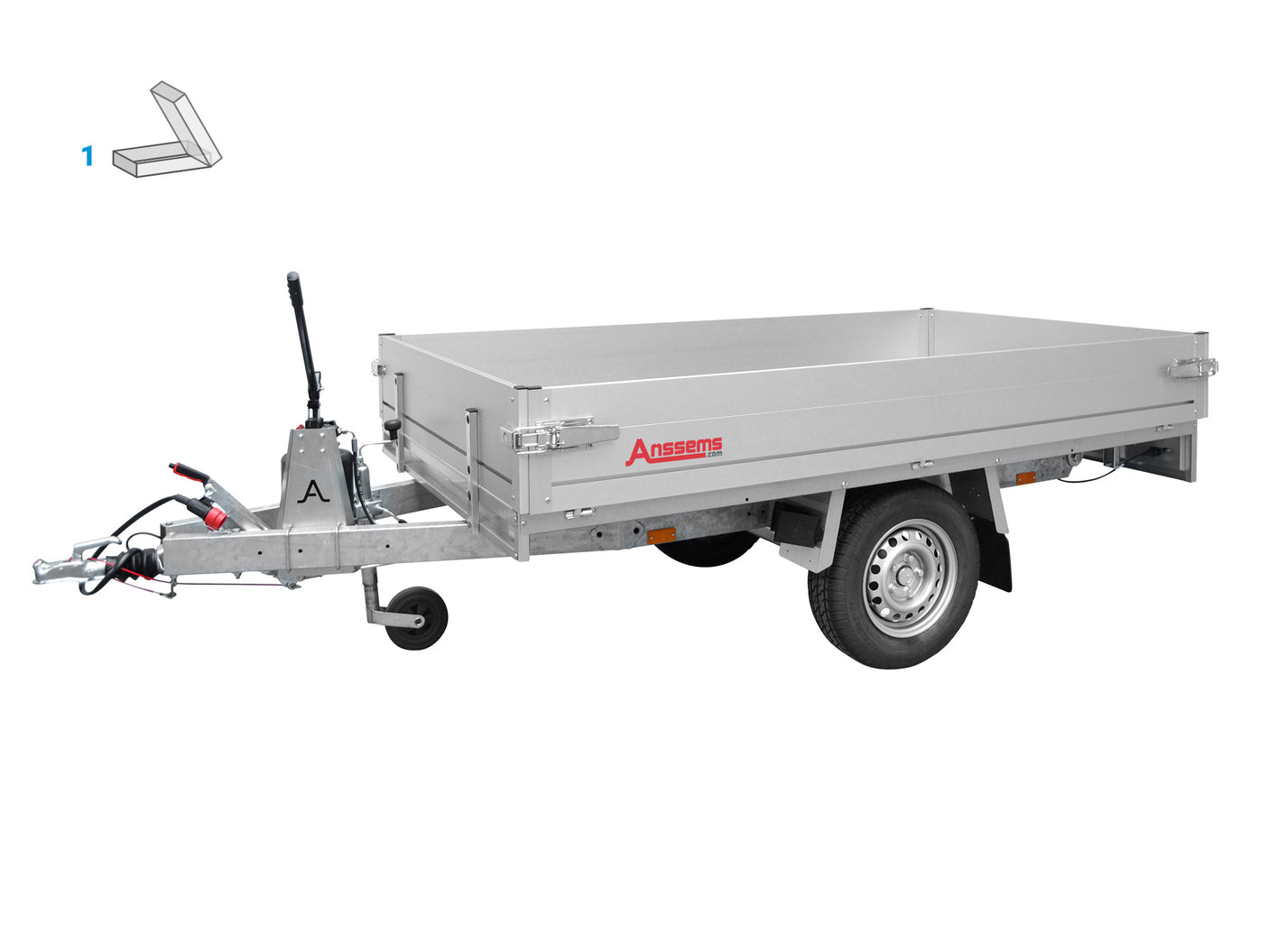 Anssems KLTB 1350.251x150 — 1 Achse, gebremst, kippbar