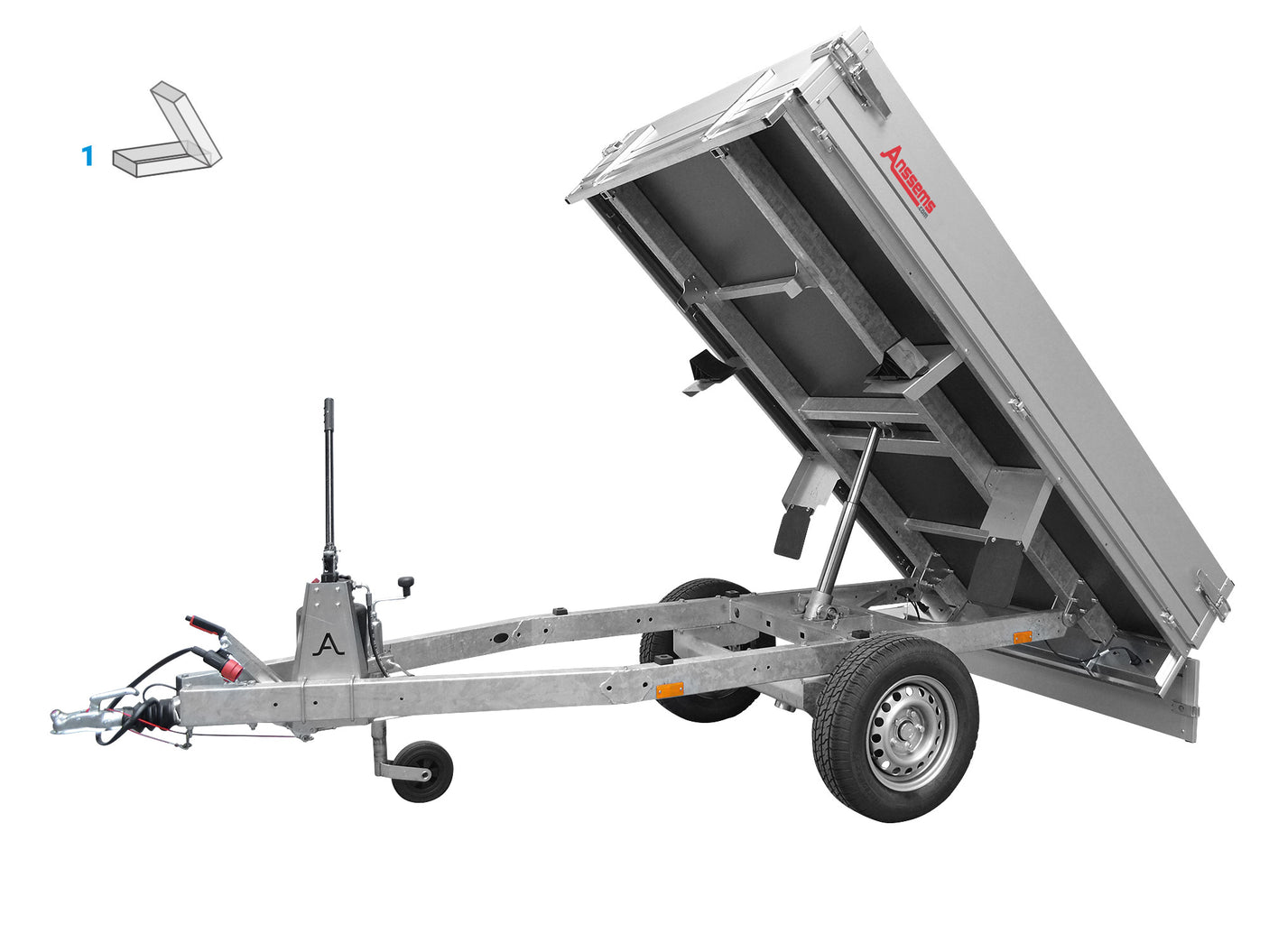 Anssems KLTB 1350.251x150 — 1 Achse, gebremst, kippbar