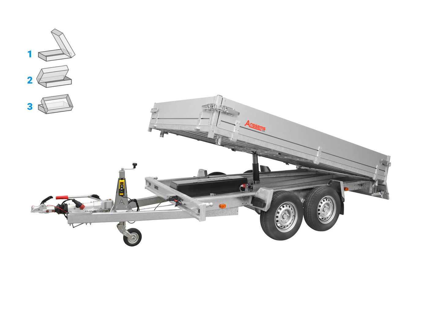 Anssems KSX 3500.305x178 E — 2 Achsen, gebremst, kippbar