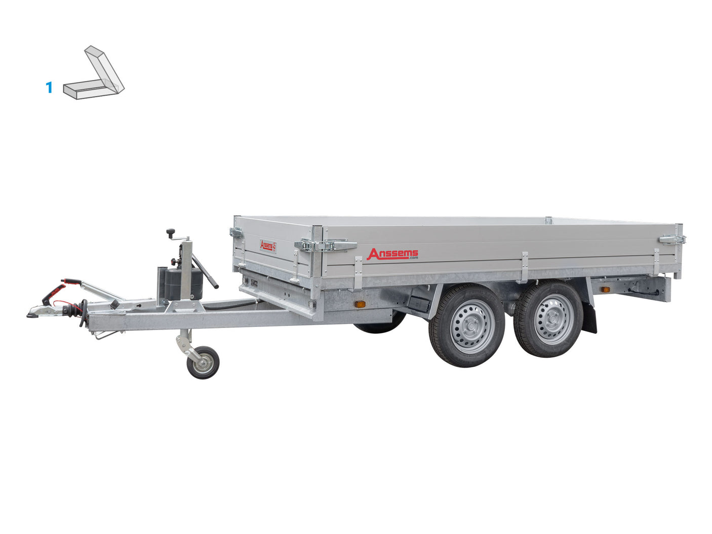 Anssems KSX 2000.305x153 H — 2 Achsen, gebremst, kippbar