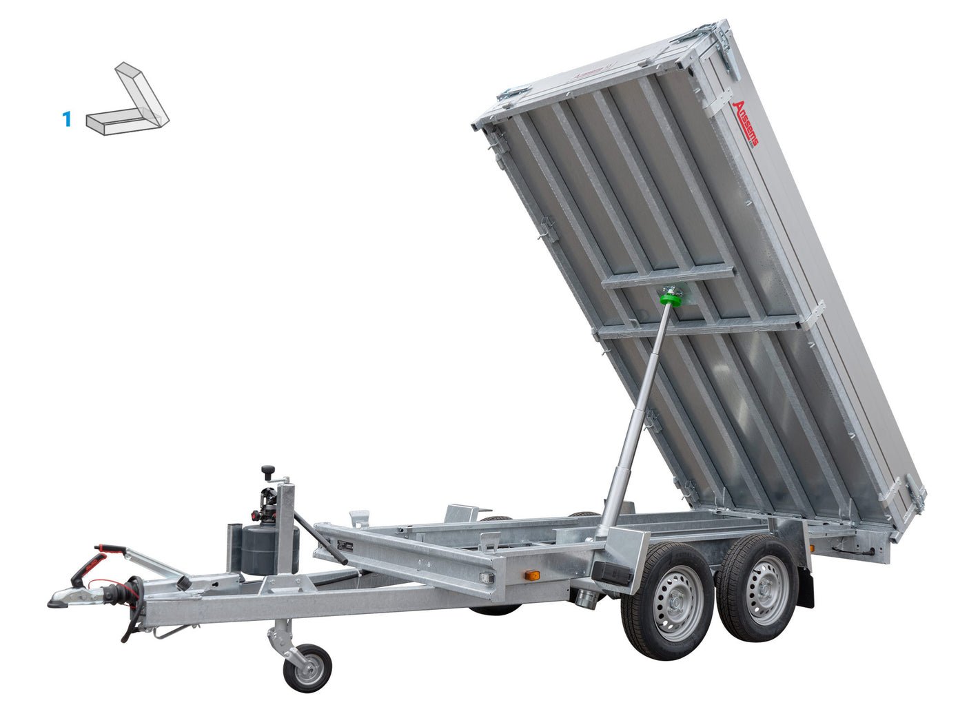 Anssems KSX 2000.305x153 H — 2 Achsen, gebremst, kippbar