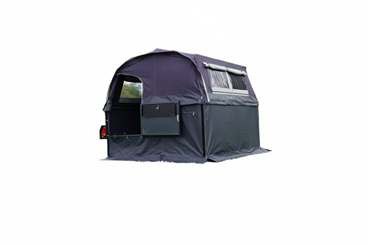 TPV Kofferanhänger KT-EB3 Offroad-Camper 2.0 pulverbeschichtet 244x124 cm — 1 Achse, gebremst