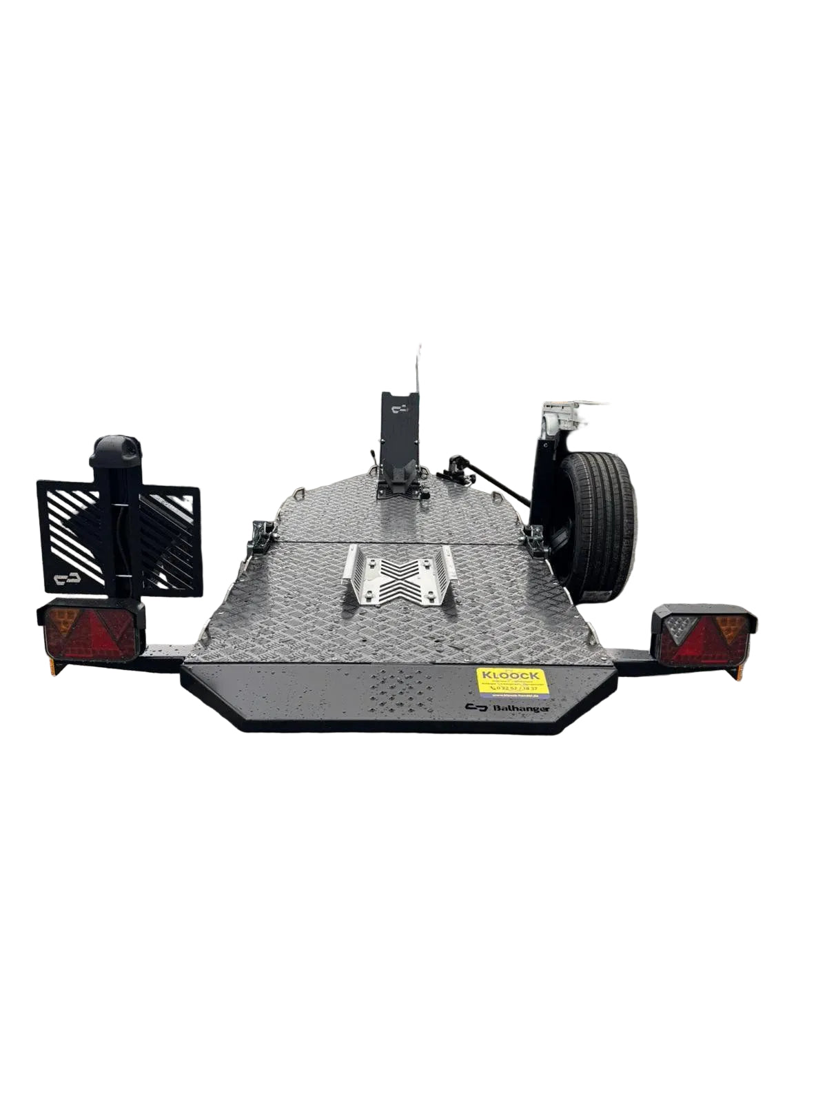 Balhanger Moto-1 Black Edition Motorradanhänger 750 kg — 1 Achse, ungebremst, hydraulisch absenkbar