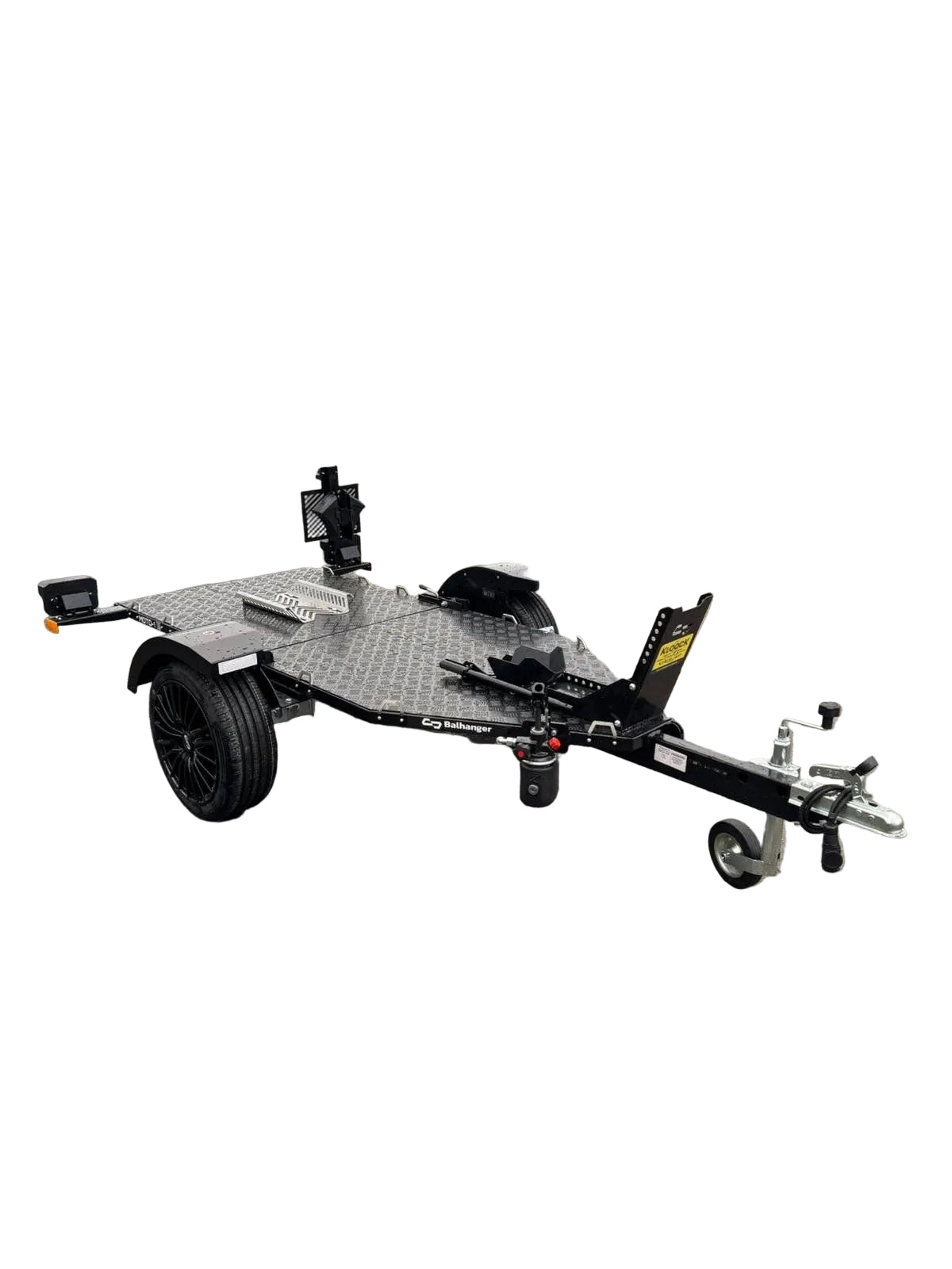 Balhanger Moto-1 Black Edition Motorradanhänger 750 kg — 1 Achse, ungebremst, hydraulisch absenkbar