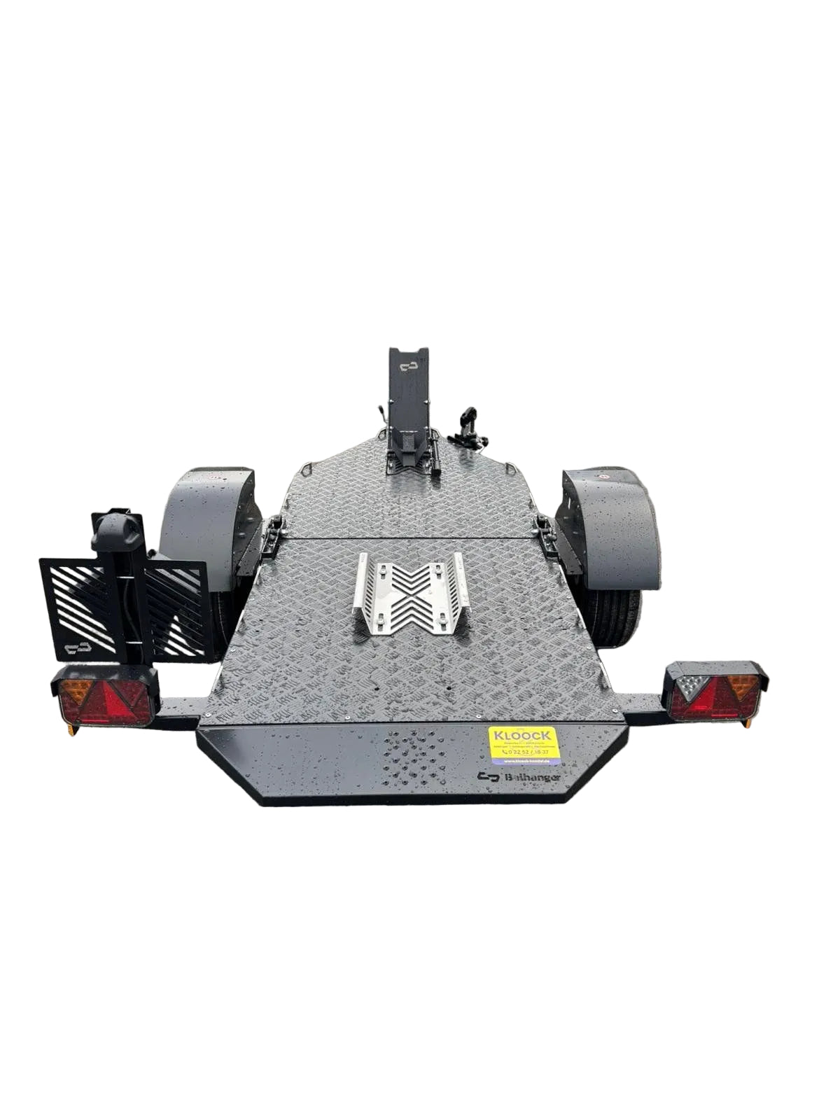 Balhanger Moto-1 Black Edition Motorradanhänger 750 kg — 1 Achse, ungebremst, hydraulisch absenkbar