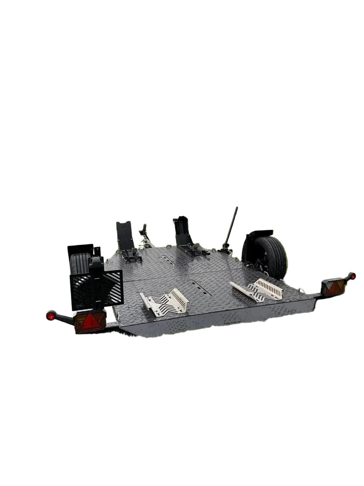 Balhanger Moto-2 Black Edition Motorradanhänger 750 kg — 1 Achse, ungebremst, hydraulisch absenkbar