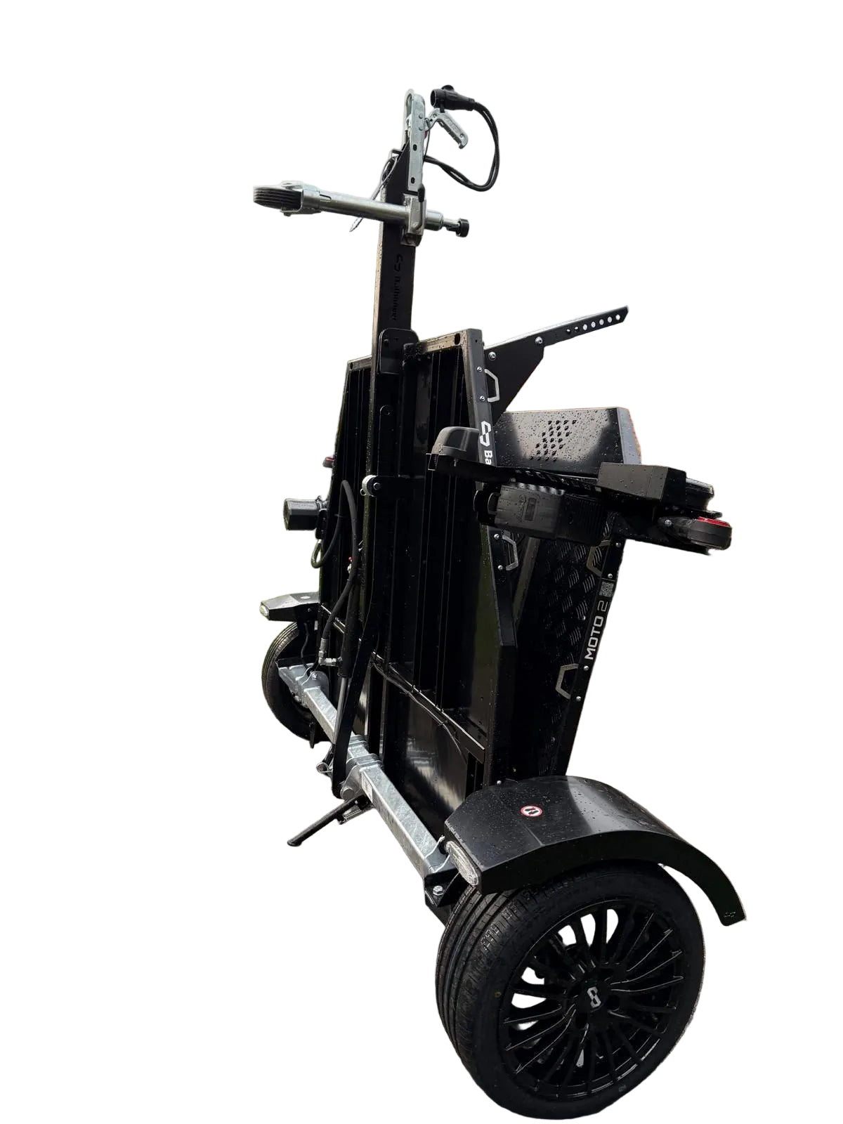 Balhanger Moto-2 Black Edition Motorradanhänger 750 kg — 1 Achse, ungebremst, hydraulisch absenkbar