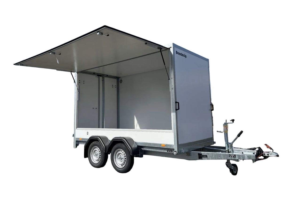 Brenderup CD300TBD2000 mit Verkaufsklappe 300x155 cm — 2 Achsen, gebremst