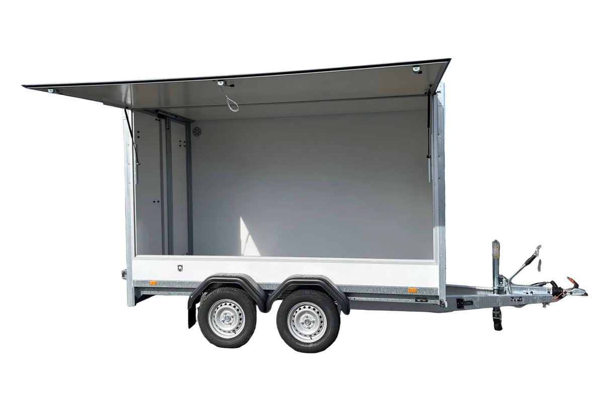 Brenderup CD300TBD2000 mit Verkaufsklappe 300x155 cm — 2 Achsen, gebremst