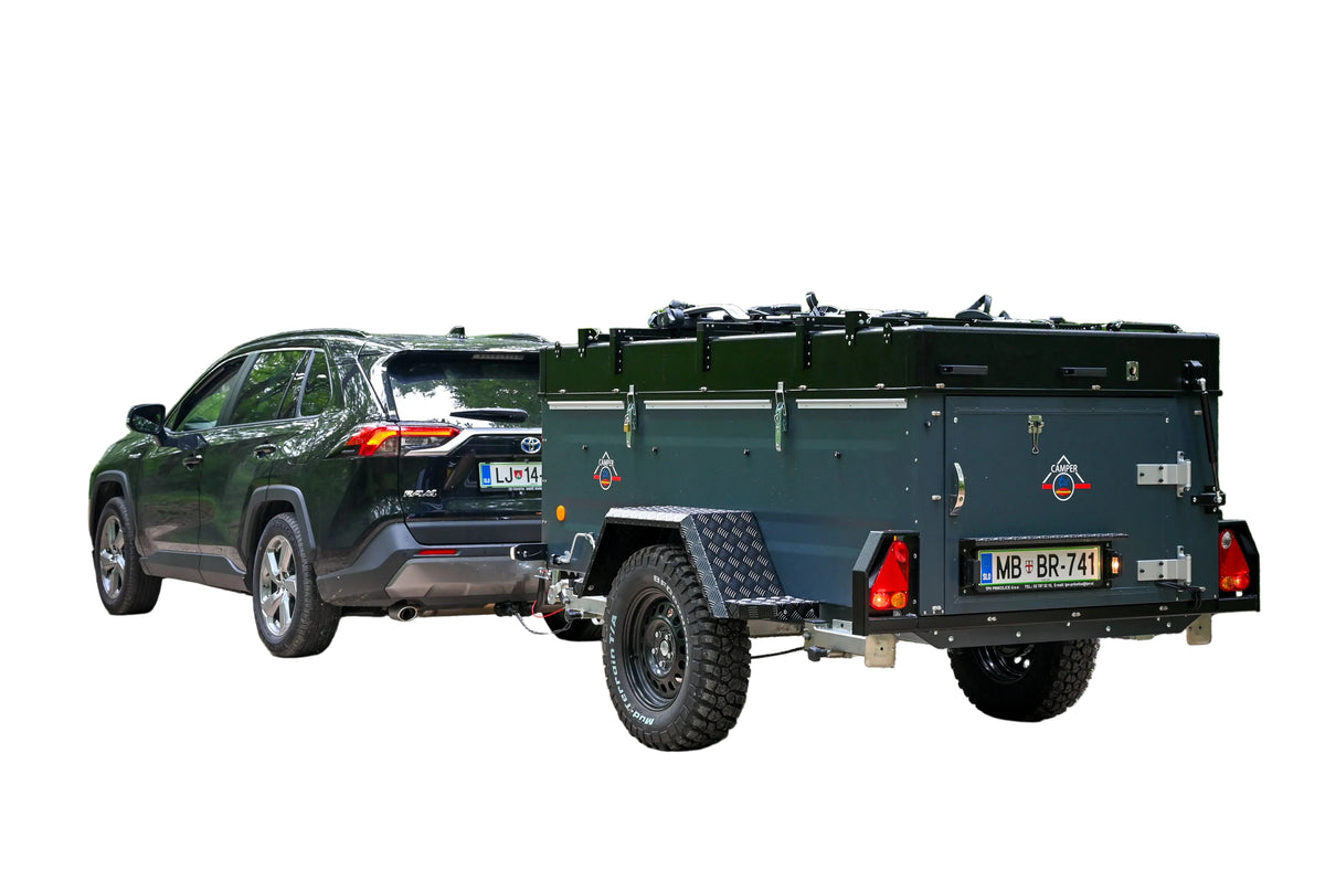 TPV Kofferanhänger KT-EB3 Offroad-Camper 2.0 pulverbeschichtet 244x124 cm — 1 Achse, gebremst
