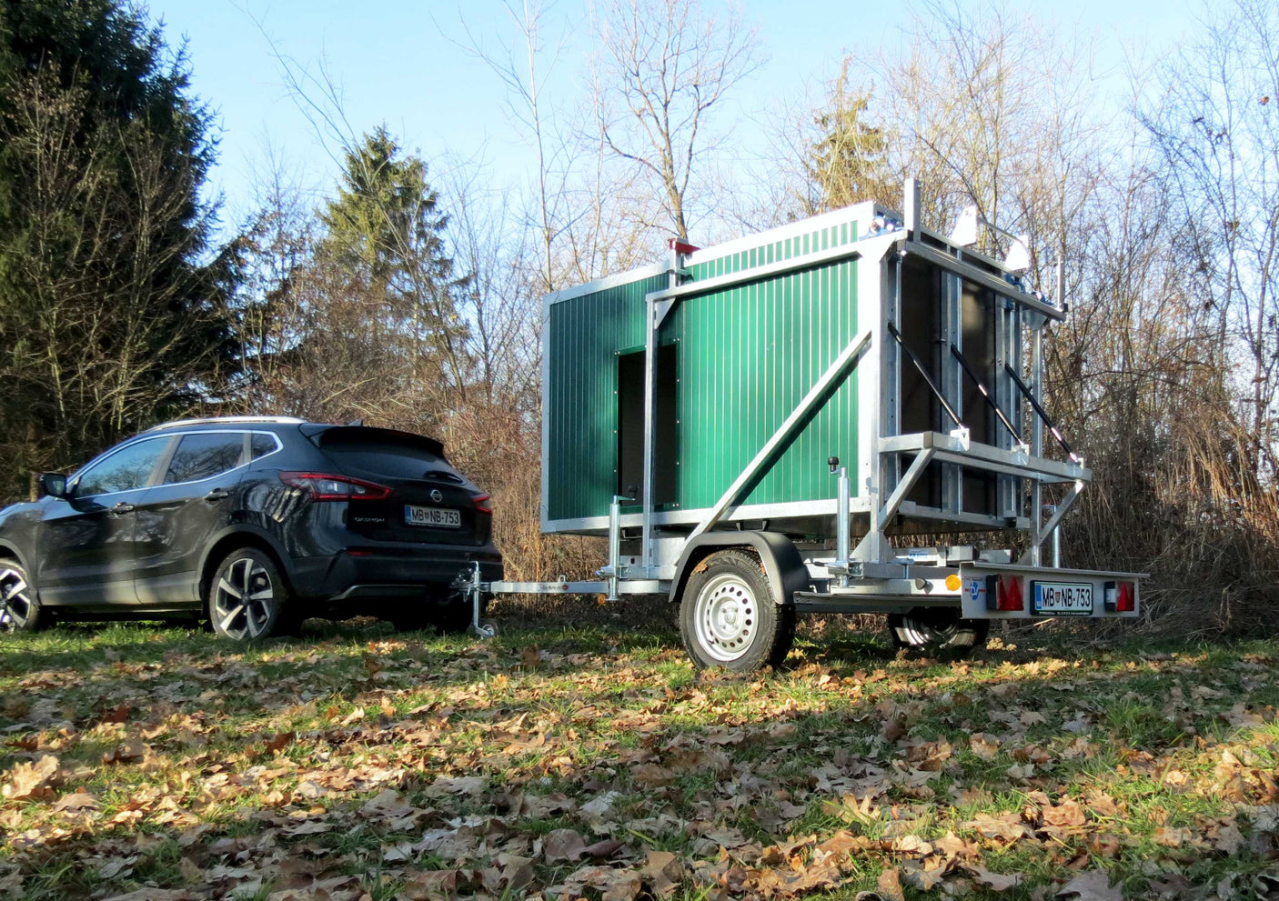 TPV Mobile Jagdkanzel — 1 Achse, ungebremst