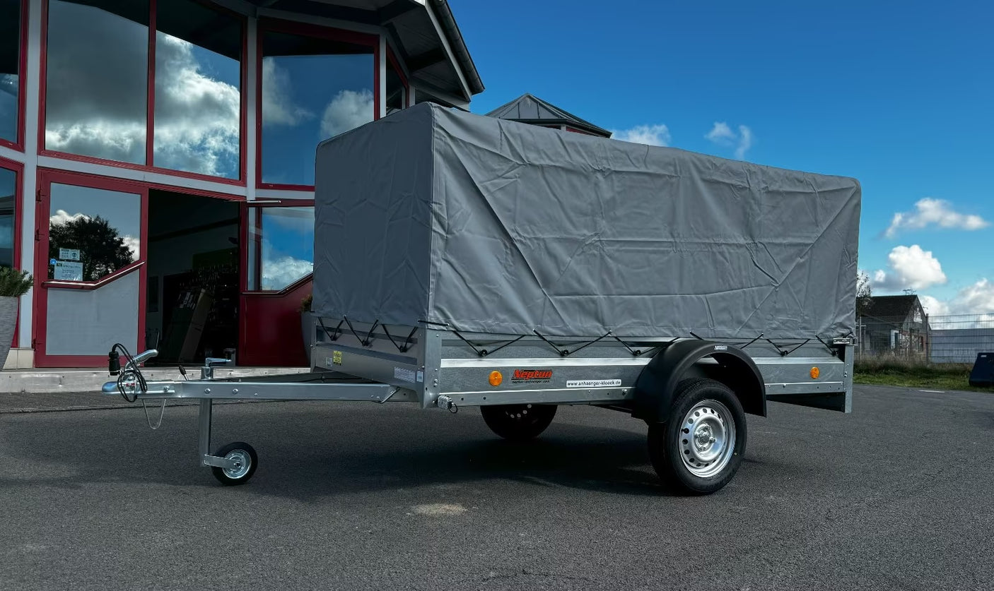 Neptun Pratik N7-236 (GN128) 236x129 cm — 1 Achse, ungebremst, kippbar · inkl. Plane & Spriegel