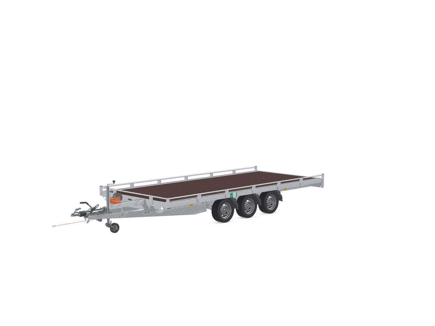 Eduard Hochlader mit Reling 506x220 cm — 3 Achsen, gebremst