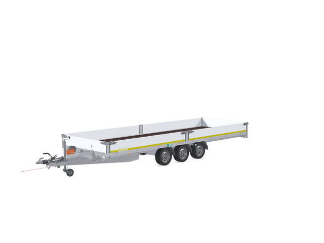 Eduard Hochlader mit Auffahrrampen 606x200 cm — 3 Achsen, gebremst