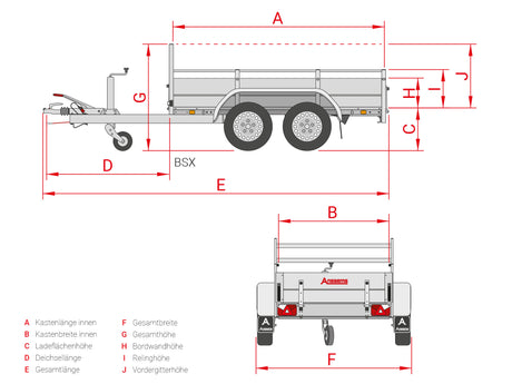 Anssems BSX 2500.251x130 — 2 Achsen, gebremst