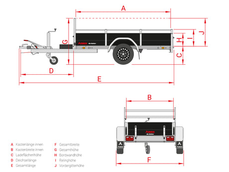 Anssems BSX 1350.251x130 Go-Getter — 1 Achse, gebremst