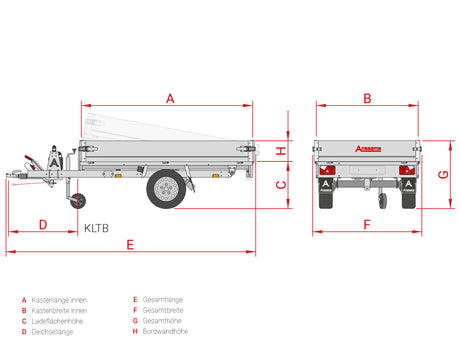 Anssems KLTB 1350.251x150 — 1 Achse, gebremst, kippbar