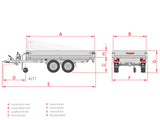 Anssems KLTT 2000.305x150 — 2 Achsen, gebremst, kippbar