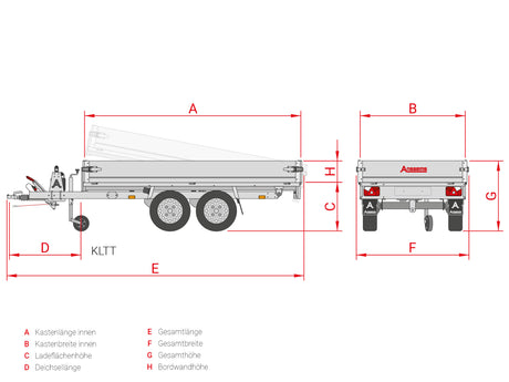 Anssems KLTT 2000.305x150 — 2 Achsen, gebremst, kippbar