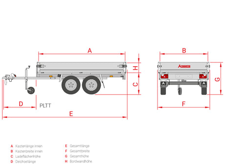 Anssems PLTT 750.305x150 — 2 Achsen, ungebremst
