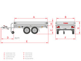 Anssems PLTT 1350.305x150 — 2 Achsen, gebremst