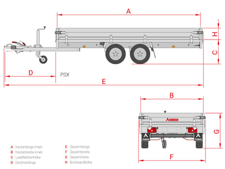 Anssems PSX 3000.405x178 — 2 Achsen, gebremst