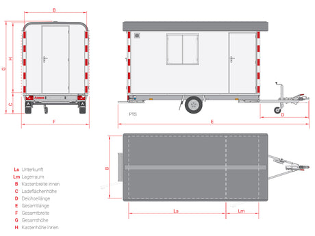 Anssems PTS 1400.390x188 — 1 Achse, gebremst