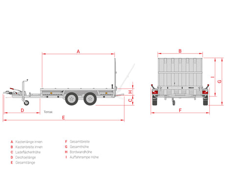 Hulco Terrax-2 3000.294x150 LK — 2 Achsen, gebremst