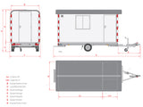 Anssems PTS 1400.390x188 mit Toilette — 1 Achse, gebremst