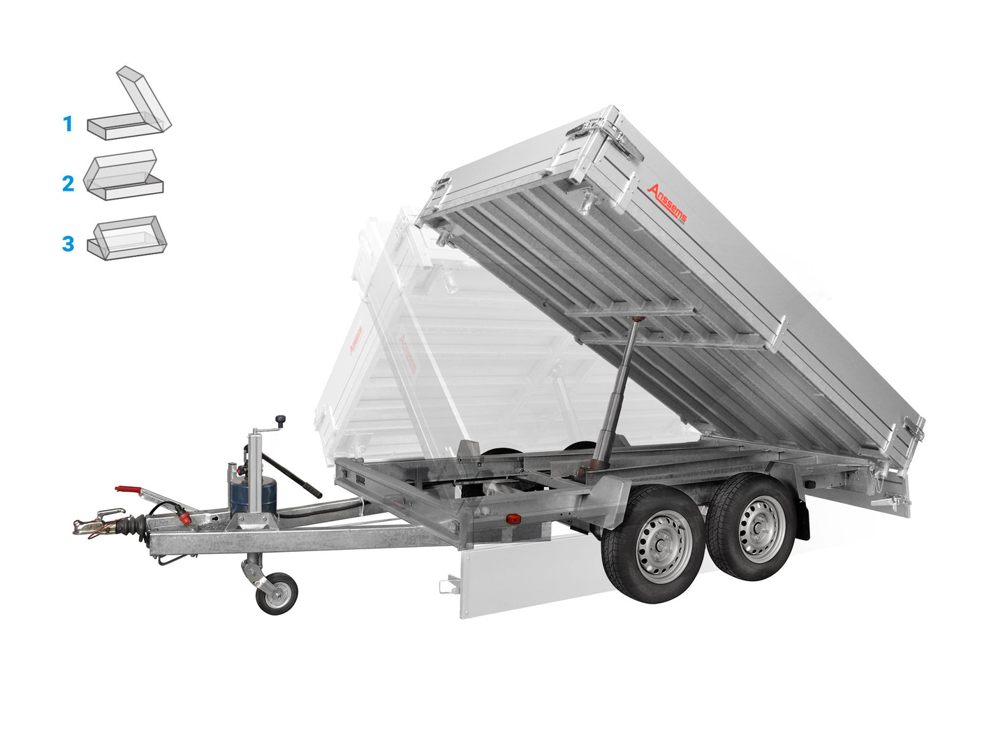 Anssems KSX 2500.305x178 H — 2 Achsen, gebremst, kippbar