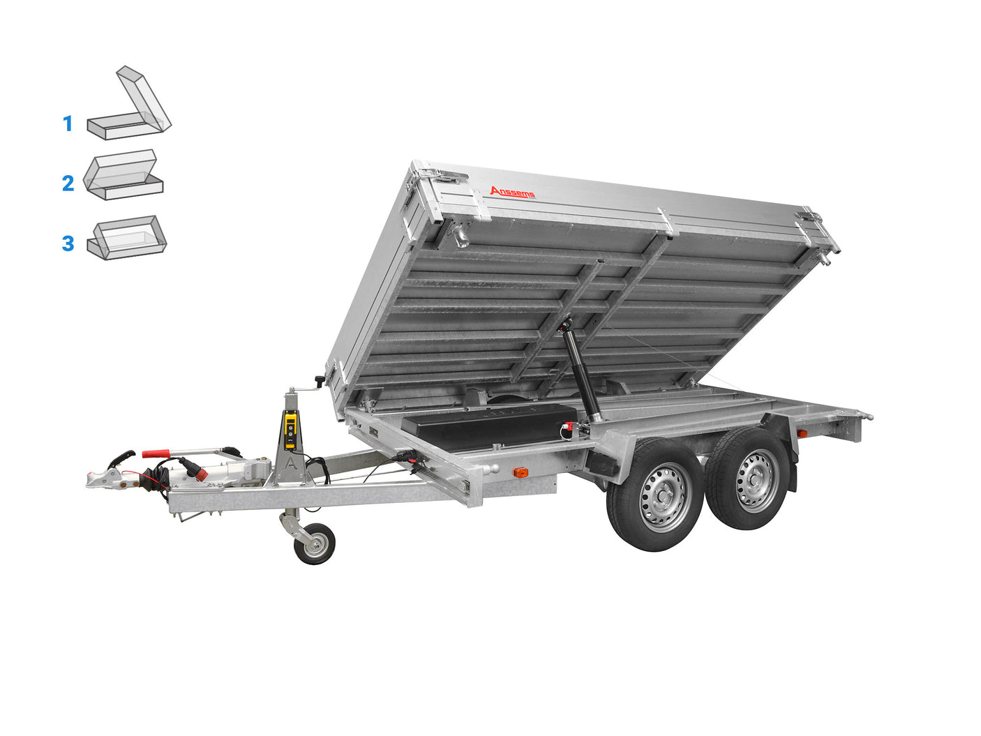 Anssems KSX 3500.305x178 E — 2 Achsen, gebremst, kippbar