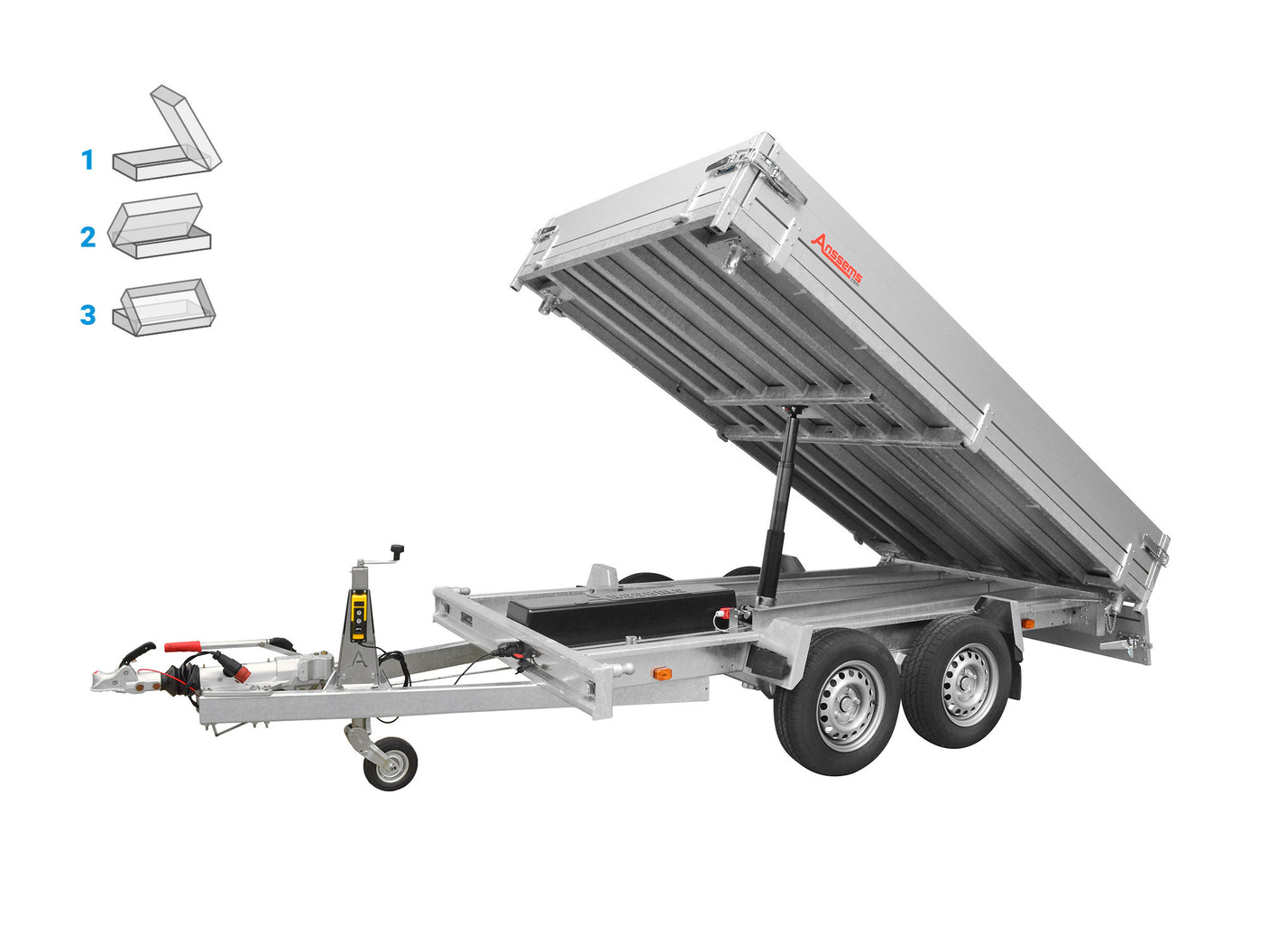 Anssems KSX 3500.305x178 E — 2 Achsen, gebremst, kippbar