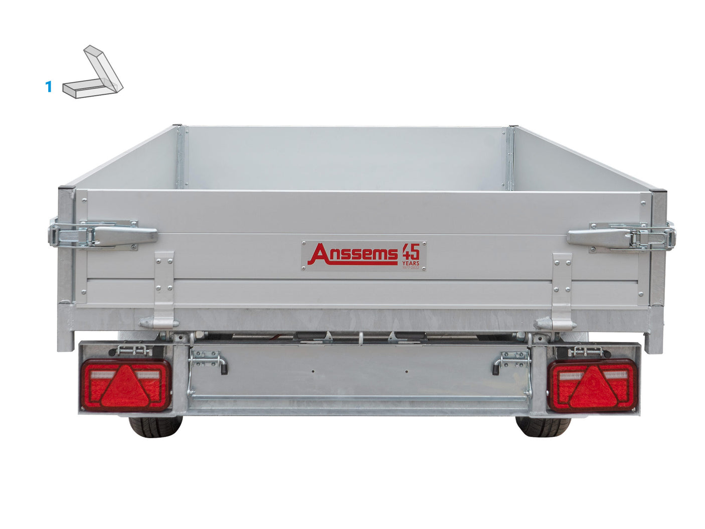 Anssems KSX 2500.305x153 E — 2 Achsen, gebremst, kippbar