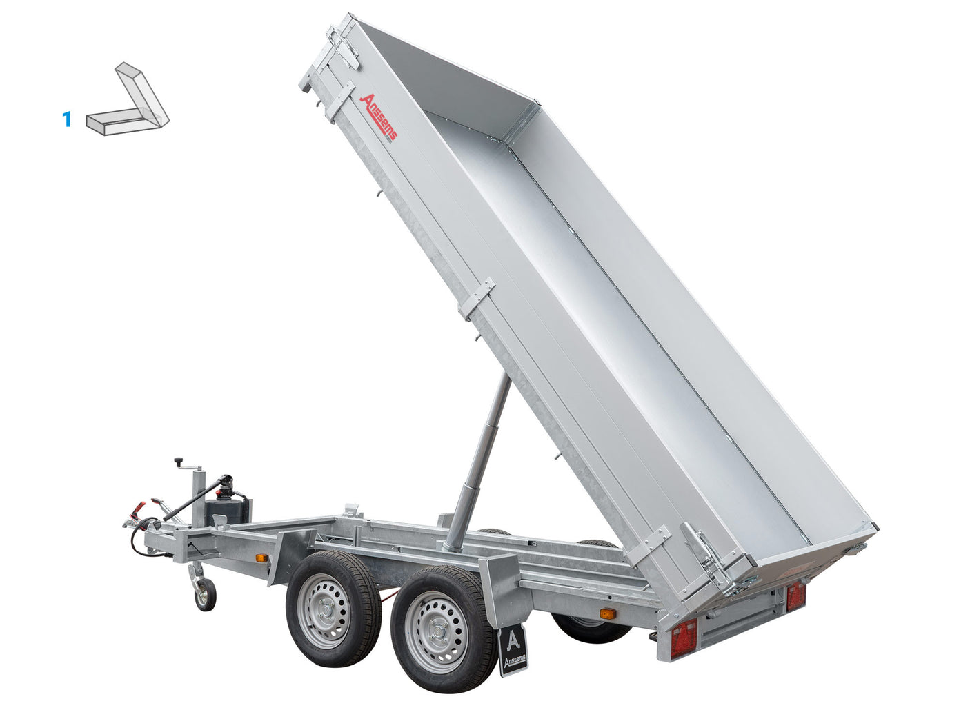 Anssems KSX 2000.305x153 H — 2 Achsen, gebremst, kippbar