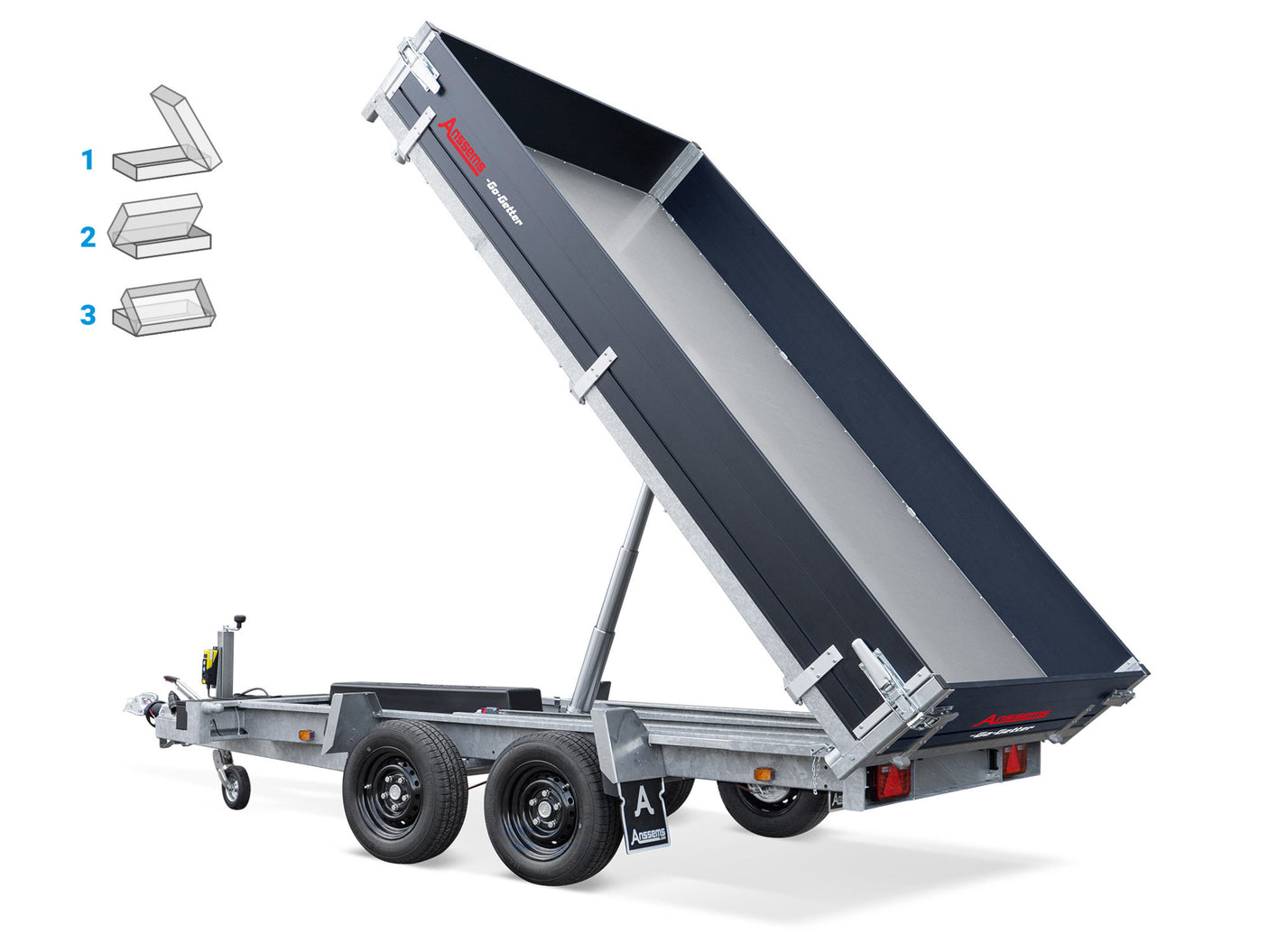 Anssems KSX 3000.305x178 E Go-Getter — 2 Achsen, gebremst, kippbar