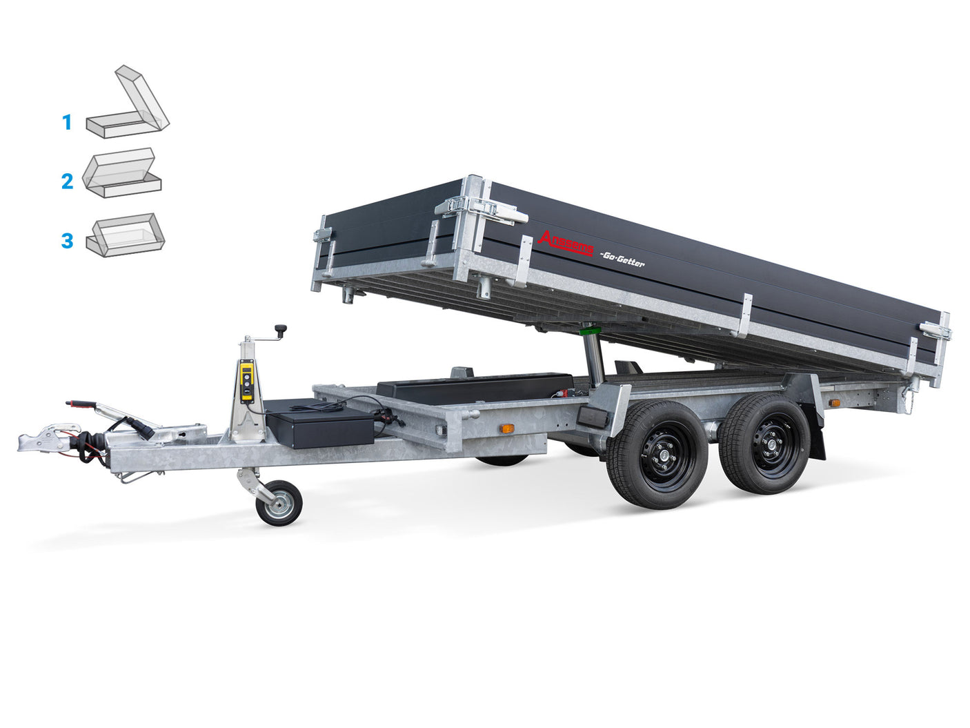 Anssems KSX 3000.305x178 E Go-Getter — 2 Achsen, gebremst, kippbar