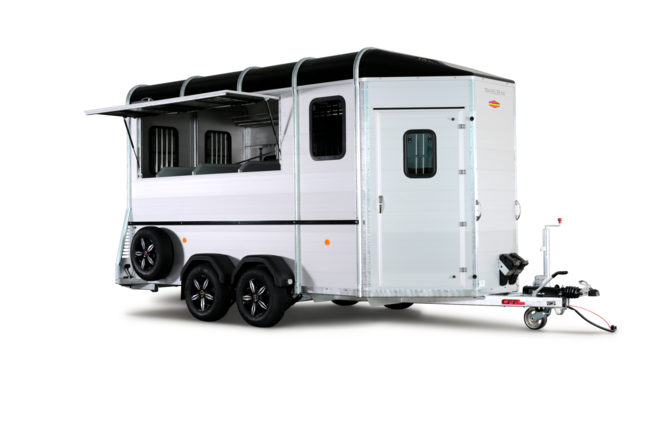 Böckmann Pferdeanhänger Traveller K 4 Big SK 458x200 cm — 2 Achsen, gebremst