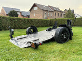 Balhanger Moto-2 Black Edition Motorradanhänger 750 kg — 1 Achse, ungebremst, hydraulisch absenkbar
