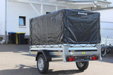 Brenderup 1205 SUB 750 Kippi 203x116 cm — 1 Achse, ungebremst, kippbar · inkl. Plane & Spriegel
