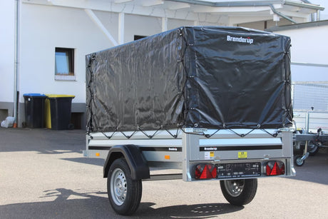 Brenderup 1205 SUB 750 Kippi 203x116 cm — 1 Achse, ungebremst, kippbar · inkl. Plane & Spriegel