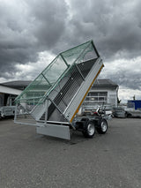 Eduard Heckkipper 251x145 cm — 2 Achsen, gebremst, 2000 kg · inkl. Laubgitter & Netz