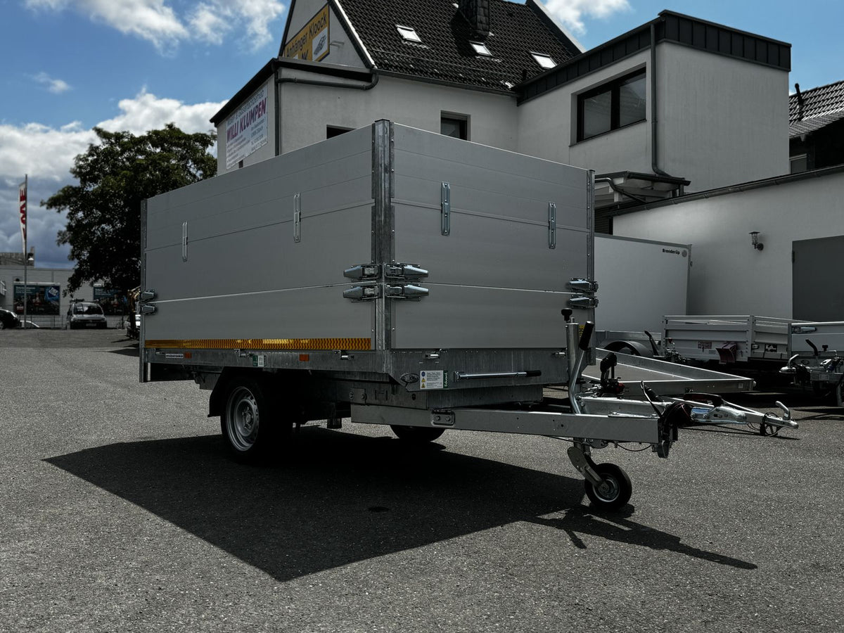 Eduard Heckkipper 256x150 cm — 1 Achse, gebremst, 1500 kg · inkl. Alu-Aufsatz 70 cm