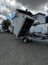 Eduard Heckkipper 256x150 cm — 1 Achse, gebremst, 1500 kg · inkl. Alu-Aufsatz 70 cm