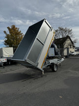 Eduard Heckkipper 256x150 cm — 1 Achse, gebremst, 1500 kg · E-Pumpe, inkl. Aufsatz 70 cm