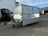 Eduard Heckkipper 256x150 cm — 1 Achse, gebremst, 1500 kg · E-Pumpe, inkl. Aufsatz 70 cm
