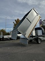 Eduard Heckkipper 256x150 cm — 1 Achse, gebremst, 1500 kg · E-Pumpe, inkl. Aufsatz 70 cm