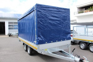 Eduard Hochlader mit Schiebe-Plane blau 400 x 180 x 180 cm — 2 Achsen, gebremst